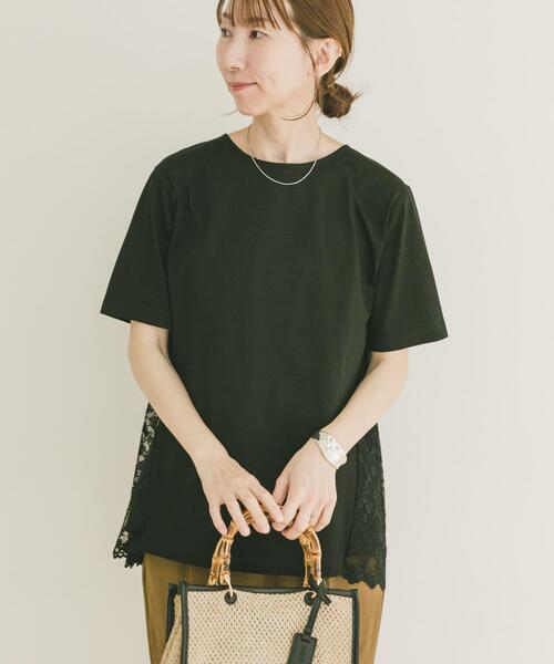 ITEMS URBANRESEARCH(アイテムズ アーバンリサーチ)の「バックシャンレースTシャツ(Tシャツ/カットソー・レディース・ベージュ/ブラック/ホワイト系その他・FREE)」の12枚目の写真