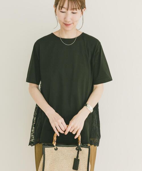 ITEMS URBANRESEARCH(アイテムズ アーバンリサーチ)の「バックシャンレースTシャツ(Tシャツ/カットソー・レディース・ベージュ/ブラック/ホワイト系その他・FREE)」の13枚目の写真