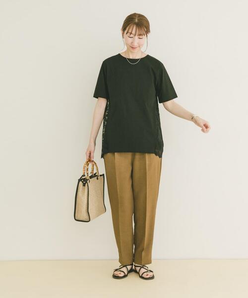 ITEMS URBANRESEARCH(アイテムズ アーバンリサーチ)の「バックシャンレースTシャツ(Tシャツ/カットソー・レディース・ベージュ/ブラック/ホワイト系その他・FREE)」の15枚目の写真