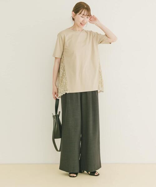 ITEMS URBANRESEARCH(アイテムズ アーバンリサーチ)の「バックシャンレースTシャツ(Tシャツ/カットソー・レディース・ベージュ/ブラック/ホワイト系その他・FREE)」の20枚目の写真