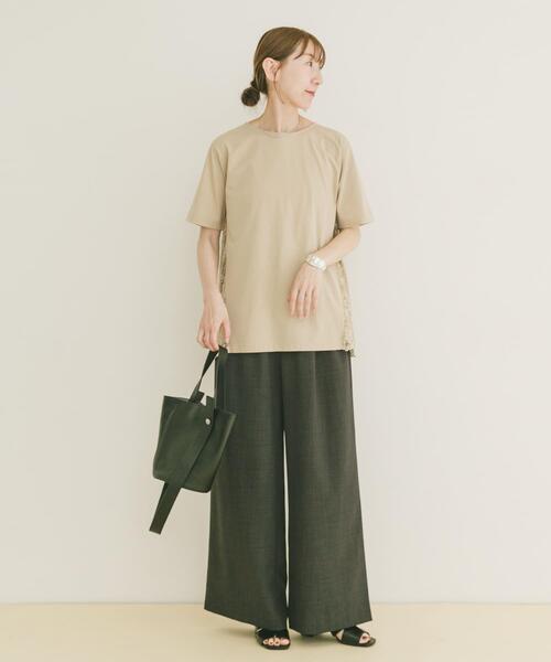 ITEMS URBANRESEARCH(アイテムズ アーバンリサーチ)の「バックシャンレースTシャツ(Tシャツ/カットソー・レディース・ベージュ/ブラック/ホワイト系その他・FREE)」の21枚目の写真