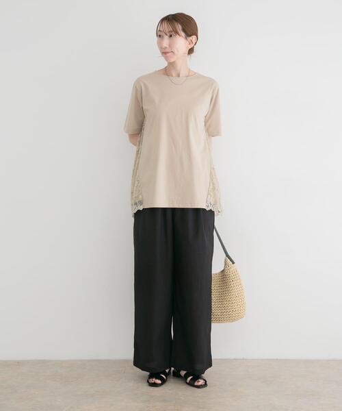ITEMS URBANRESEARCH(アイテムズ アーバンリサーチ)の「バックシャンレースTシャツ(Tシャツ/カットソー・レディース・ベージュ/ブラック/ホワイト系その他・FREE)」の11枚目の写真