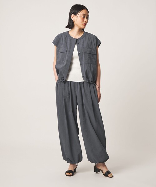 A DAY IN THE LIFE UNITED ARROWS(アデイインザライフユナイテッドアローズ)の「ナイロンワッシャー ダブルポケットシャツ <A DAY IN THE LIFE>(シャツ/ブラウス・レディース・ダークグレー/ブラック/ダークブラウン・FREE)」の6枚目の写真