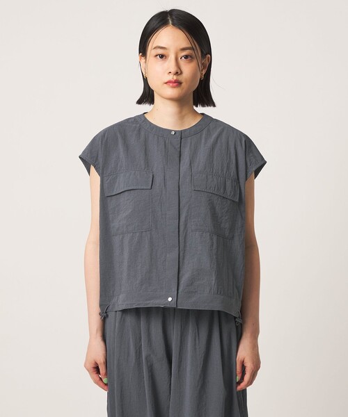 A DAY IN THE LIFE UNITED ARROWS(アデイインザライフユナイテッドアローズ)の「ナイロンワッシャー ダブルポケットシャツ <A DAY IN THE LIFE>(シャツ/ブラウス・レディース・ダークグレー/ブラック/ダークブラウン・FREE)」の7枚目の写真