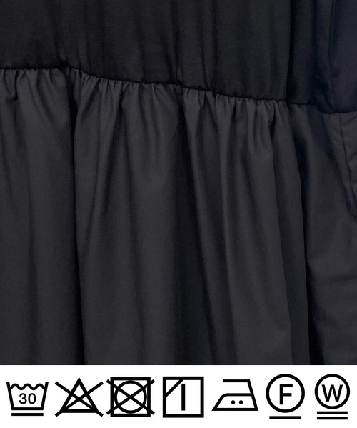 PICCIN(ピッチン)の「切り替えティアードワンピース(ワンピース・レディース・ブラック/ベージュ・M)」の10枚目の写真