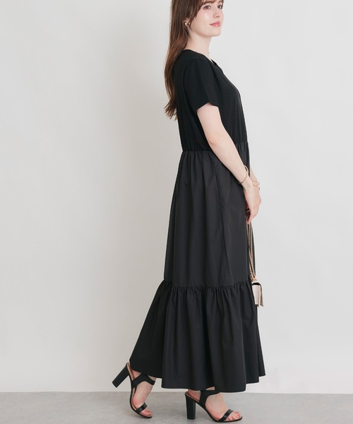 PICCIN(ピッチン)の「切り替えティアードワンピース(ワンピース・レディース・ブラック/ベージュ・M)」の15枚目の写真