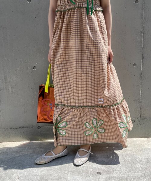 CIAOPANIC TYPY(チャオパニックティピー)の「【HELLO.SANFRANCISCO】フラワーカットシャーリングワンピ(ワンピース・レディース・レッド/オレンジ・ONE SIZE)」の22枚目の写真