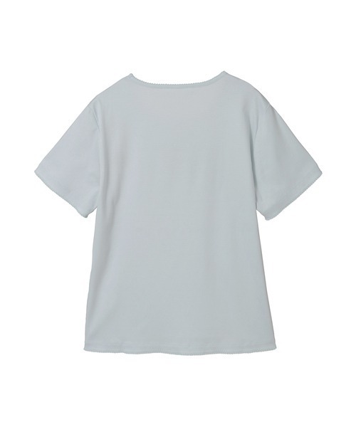 PINK HOUSE(ピンクハウス)の「スプリンクルポジープリントカットソー(Tシャツ/カットソー・レディース・ラベンダー/ブラック/ライトブルー/ライトグリーン/アイボリー・LARGE/MEDIUM)」の7枚目の写真