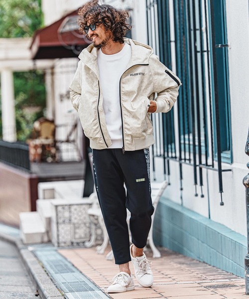 felkod(フィルコッド)の「mj11643- Synthetic Leather Hooded Blouson シンセティックレザーフーデッドブルゾン(F26A090)(ブルゾン・メンズ・ホワイト×ブラック/ブラック・S/M/L)」の6枚目の写真
