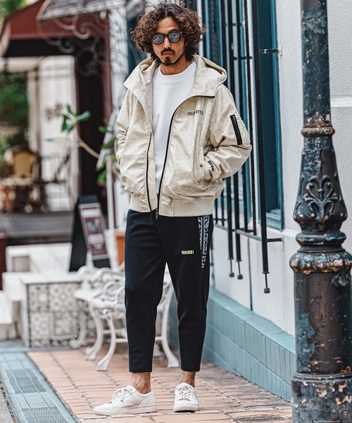 felkod(フィルコッド)の「mj11643- Synthetic Leather Hooded Blouson シンセティックレザーフーデッドブルゾン(F26A090)(ブルゾン・メンズ・ホワイト×ブラック/ブラック・S/M/L)」の7枚目の写真