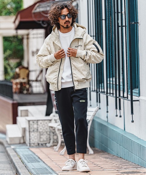 felkod(フィルコッド)の「mj11643- Synthetic Leather Hooded Blouson シンセティックレザーフーデッドブルゾン(F26A090)(ブルゾン・メンズ・ホワイト×ブラック/ブラック・S/M/L)」の8枚目の写真