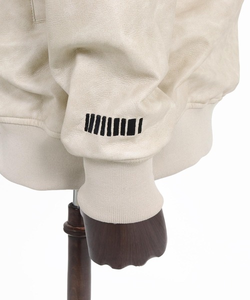 felkod(フィルコッド)の「mj11643- Synthetic Leather Hooded Blouson シンセティックレザーフーデッドブルゾン(F26A090)(ブルゾン・メンズ・ホワイト×ブラック/ブラック・S/M/L)」の17枚目の写真