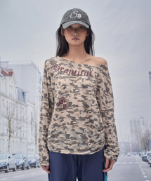 VOER CAMO ASYMMETRY TOP_BEIGE