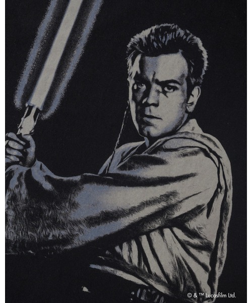 VARIEGATOR(ヴァリゲイター)の「VARIEGATOR / ヴァリゲイター Obi-Wan Kenobi /Tee(Tシャツ/カットソー・レディース・ブラック・LARGE/MEDIUM)」の2枚目の写真
