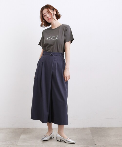 grove(グローブ)の「【遮熱/吸水速乾/接触冷感/UVカット】ベーシックロゴTシャツ(Tシャツ/カットソー・レディース・ピンク/ダークグレー/オフホワイト/ライトベージュ・01/02/03/04/05)」の12枚目の写真