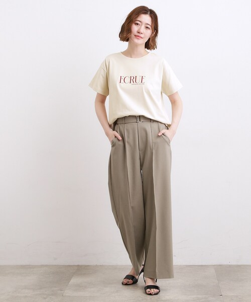 grove(グローブ)の「【遮熱/吸水速乾/接触冷感/UVカット】ベーシックロゴTシャツ(Tシャツ/カットソー・レディース・ピンク/ダークグレー/オフホワイト/ライトベージュ・01/02/03/04/05)」の15枚目の写真