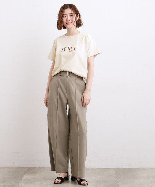 grove(グローブ)の「【遮熱/吸水速乾/接触冷感/UVカット】ベーシックロゴTシャツ(Tシャツ/カットソー・レディース・ピンク/ダークグレー/オフホワイト/ライトベージュ・01/02/03/04/05)」の16枚目の写真