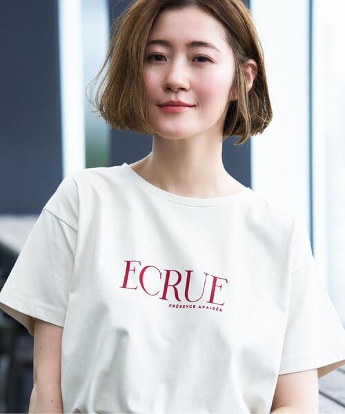 grove(グローブ)の「【遮熱/吸水速乾/接触冷感/UVカット】ベーシックロゴTシャツ(Tシャツ/カットソー・レディース・ピンク/ダークグレー/オフホワイト/ライトベージュ・01/02/03/04/05)」の17枚目の写真