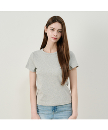 [ON][W]ラウンドネックスリムフィットデイリーハーフスリーブTシャツ - 3カラー