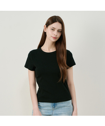 [ON][W]ラウンドネックスリムフィットデイリーハーフスリーブTシャツ - 3カラー