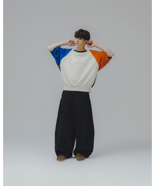 ANGLAN(アングラン)の「Palette Raglan Half Sweat Shirt - Oatmeal(Tシャツ/カットソー・メンズ・その他・1/2)」の6枚目の写真