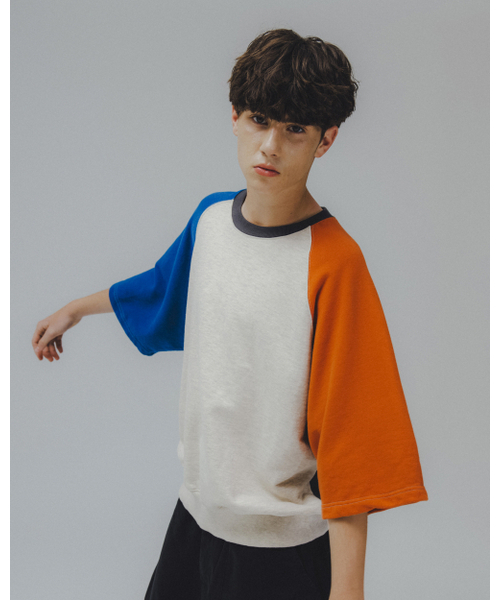 ANGLAN(アングラン)の「Palette Raglan Half Sweat Shirt - Oatmeal(Tシャツ/カットソー・メンズ・その他・1/2)」の3枚目の写真