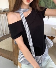 レイヤードオフショルダートップス