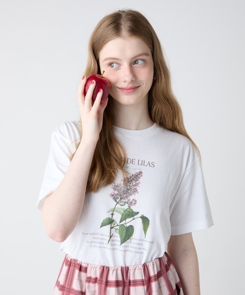 an another angelus(アンアナザーアンジェラス)の「花図鑑プリントT/fint フィント(Tシャツ/カットソー・レディース・イエロー/パープル/ラベンダー/ライトブルー/ピンク・FREE)」の3枚目の写真