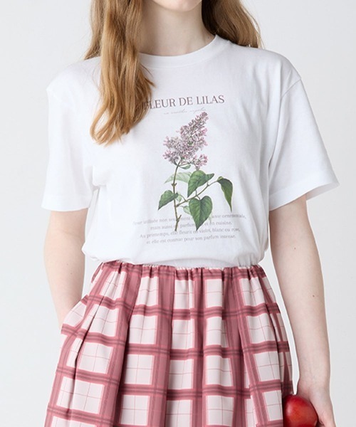 an another angelus(アンアナザーアンジェラス)の「花図鑑プリントT/fint フィント(Tシャツ/カットソー・レディース・イエロー/パープル/ラベンダー/ライトブルー/ピンク・FREE)」の7枚目の写真