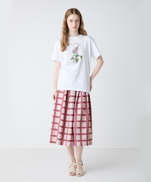 an another angelus(アンアナザーアンジェラス)の「花図鑑プリントT/fint フィント(Tシャツ/カットソー・レディース・イエロー/パープル/ラベンダー/ライトブルー/ピンク・FREE)」の8枚目の写真