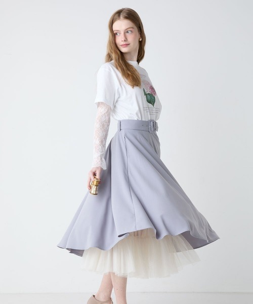 an another angelus(アンアナザーアンジェラス)の「花図鑑プリントT/fint フィント(Tシャツ/カットソー・レディース・イエロー/パープル/ラベンダー/ライトブルー/ピンク・FREE)」の16枚目の写真