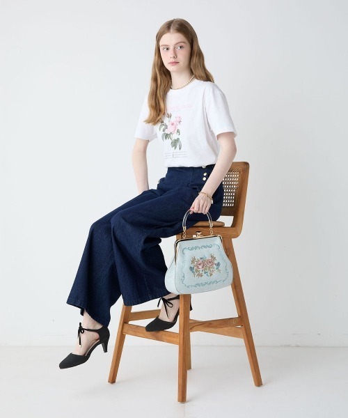 an another angelus(アンアナザーアンジェラス)の「花図鑑プリントT/fint フィント(Tシャツ/カットソー・レディース・イエロー/パープル/ラベンダー/ライトブルー/ピンク・FREE)」の21枚目の写真