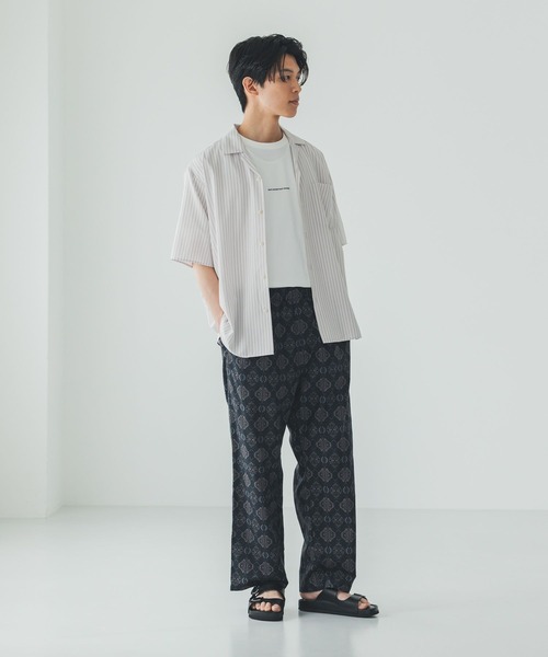 GLOBAL WORK(グローバルワーク)の「サラサマ開襟シャツ/半袖/812581(シャツ/ブラウス・メンズ・ストライプ/ライトブルー/チャコールグレー・SMALL/MEDIUM/LARGE/X-LARGE)」の22枚目の写真