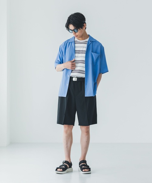 GLOBAL WORK(グローバルワーク)の「サラサマ開襟シャツ/半袖/812581(シャツ/ブラウス・メンズ・ストライプ/ライトブルー/チャコールグレー・SMALL/MEDIUM/LARGE/X-LARGE)」の15枚目の写真