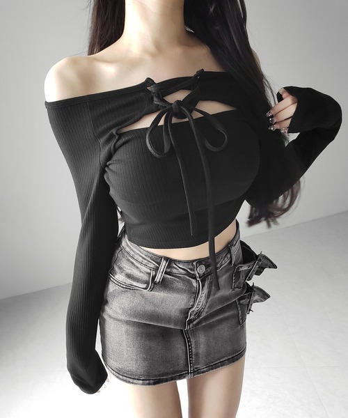 me+em select(ミームセレクト)の「【 インパン裏地付 】ダブルハトメベルトヴィンテージデニムミニスカート / Double eyelet belt vintage denim mini skirt(デニムスカート・レディース・ブラック・LARGE/MEDIUM/SMALL)」の22枚目の写真