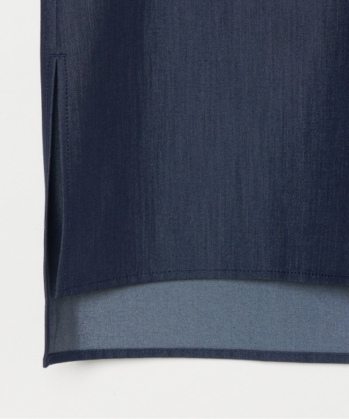 HELIOPOLE（エリオポール）の「DENIM SLEEVELESS BLOUSE / デニムスリーブレスシャツ（シャツ/ブラウス・レディース・ブルー/ダークブルー・38）」の7枚目の写真