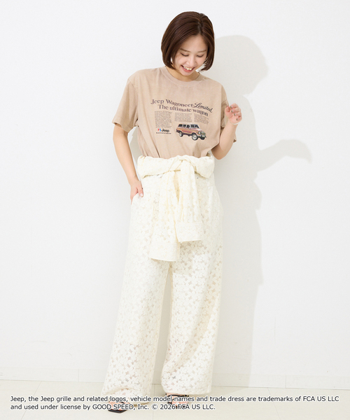 SLOBE IENA(スローブイエナ)の「《追加2》GOOD ROCK SPEED/グッドロックスピード SLOBE別注 ジープ TEE(Tシャツ/カットソー・レディース・ベージュ/ホワイト・FREE)」の17枚目の写真