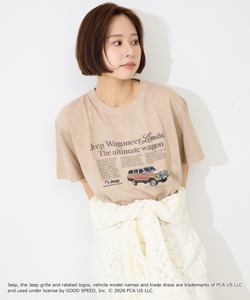 SLOBE IENA(スローブイエナ)の「《追加2》GOOD ROCK SPEED/グッドロックスピード SLOBE別注 ジープ TEE(Tシャツ/カットソー・レディース・ベージュ/ホワイト・FREE)」の21枚目の写真