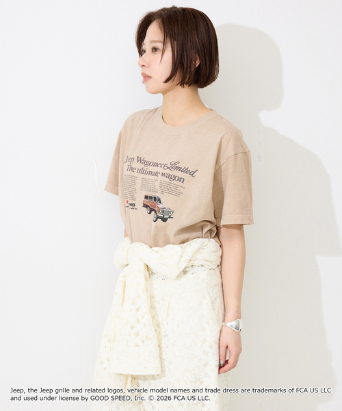 SLOBE IENA(スローブイエナ)の「《追加2》GOOD ROCK SPEED/グッドロックスピード SLOBE別注 ジープ TEE(Tシャツ/カットソー・レディース・ベージュ/ホワイト・FREE)」の22枚目の写真