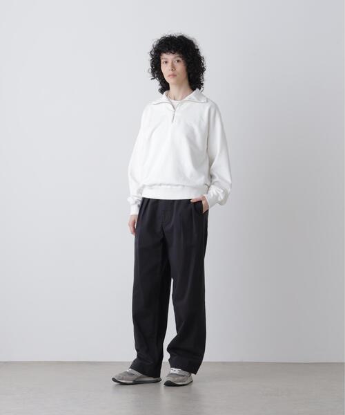 Y(ワイ)の「Y / ORGANIC COTTON BLEND HEAVY WEIGHT FLEECE HALF ZIP(スウェット・メンズ・ネイビー/ホワイト・LARGE)」の3枚目の写真