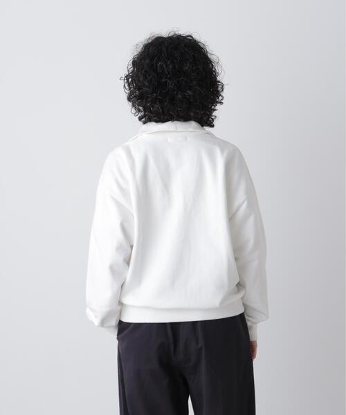 Y(ワイ)の「Y / ORGANIC COTTON BLEND HEAVY WEIGHT FLEECE HALF ZIP(スウェット・メンズ・ネイビー/ホワイト・LARGE)」の5枚目の写真