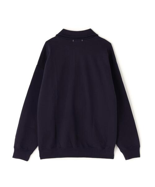 Y(ワイ)の「Y / ORGANIC COTTON BLEND HEAVY WEIGHT FLEECE HALF ZIP(スウェット・メンズ・ネイビー/ホワイト・LARGE)」の9枚目の写真