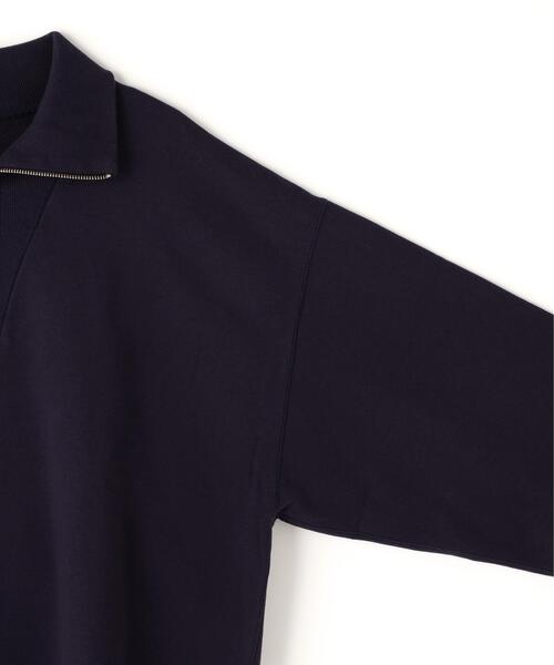 Y(ワイ)の「Y / ORGANIC COTTON BLEND HEAVY WEIGHT FLEECE HALF ZIP(スウェット・メンズ・ネイビー/ホワイト・LARGE)」の11枚目の写真