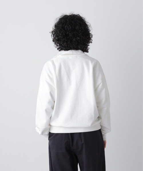 Y(ワイ)の「Y / ORGANIC COTTON BLEND HEAVY WEIGHT FLEECE HALF ZIP(スウェット・メンズ・ネイビー/ホワイト・LARGE)」の16枚目の写真