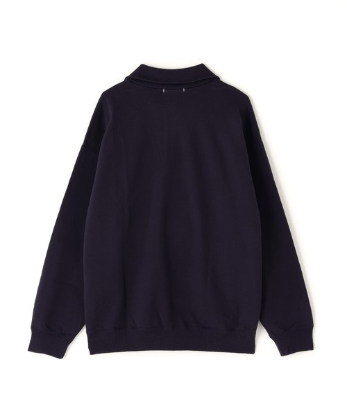Y(ワイ)の「Y / ORGANIC COTTON BLEND HEAVY WEIGHT FLEECE HALF ZIP(スウェット・メンズ・ネイビー/ホワイト・LARGE)」の20枚目の写真