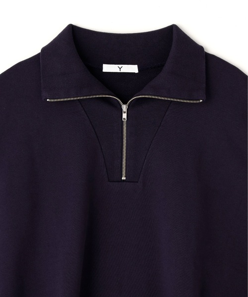 Y(ワイ)の「Y / ORGANIC COTTON BLEND HEAVY WEIGHT FLEECE HALF ZIP(スウェット・メンズ・ネイビー/ホワイト・LARGE)」の21枚目の写真