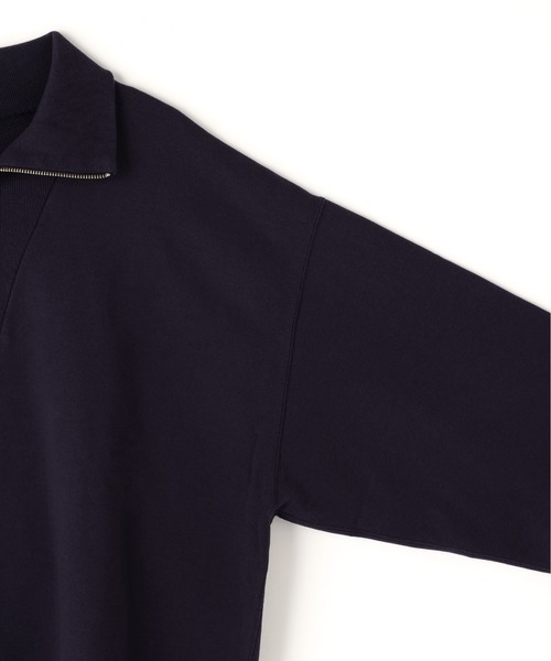 Y(ワイ)の「Y / ORGANIC COTTON BLEND HEAVY WEIGHT FLEECE HALF ZIP(スウェット・メンズ・ネイビー/ホワイト・LARGE)」の22枚目の写真