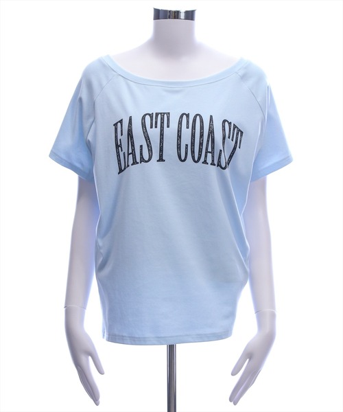 STAY MOTION（ステイモーション）の「【WEB限定】ビッグロゴワンショルTシャツ［骨格ウェーブ／カジュアル／韓国ファッション］（Tシャツ/カットソー・レディース・サックスブルー/オフホワイト/ブラック・F）」の9枚目の写真
