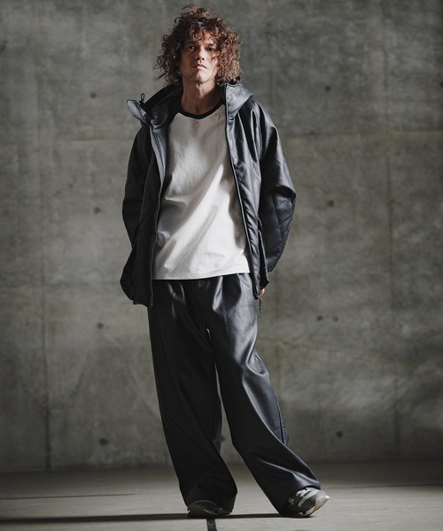 GLIMCLAP（グリムクラップ）の「mp15196-Synthetic Leather Baggy Trousers 合成皮革ワイドバギーパンツ(211-007-gla-cg)（その他パンツ・メンズ・ブラック・L/M/S）」の5枚目の写真
