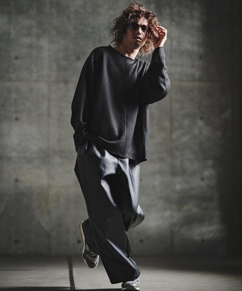 GLIMCLAP（グリムクラップ）の「mp15196-Synthetic Leather Baggy Trousers 合成皮革ワイドバギーパンツ(211-007-gla-cg)（その他パンツ・メンズ・ブラック・L/M/S）」の7枚目の写真